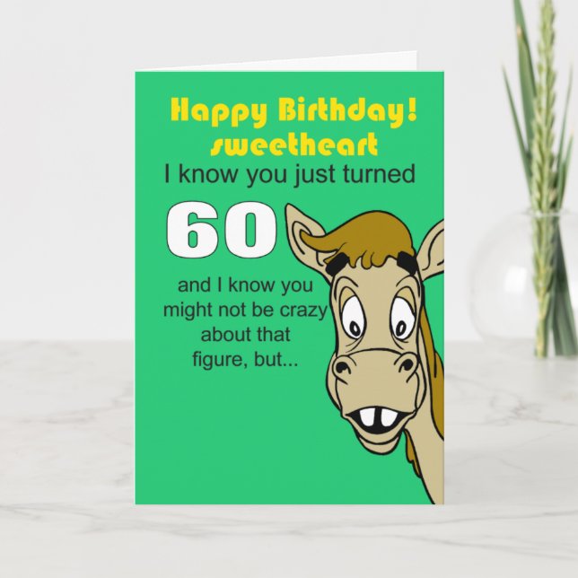 husband to wife turning 60 card (Front)