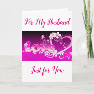 ***HUSBAND*** VALENTINE'S DAY "LOVE" AND "WOW" HOLIDAY CARD