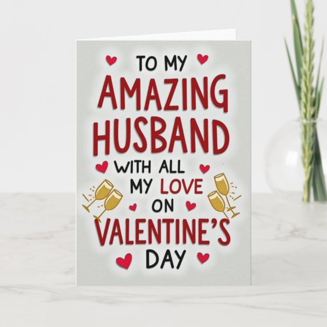 Husband Valentines Day Love Card (Front)