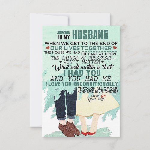 Husband When We Get To The End RSVP Card