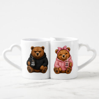 Husband Wife Bear Mug Set, Lovers Gift mugs