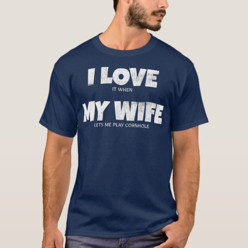 Husband Wife Cornhole Funny Corn Love Bar Beer T_Shirt