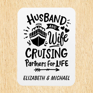Husband Wife Cruising Partners Cabin Door   Magnet