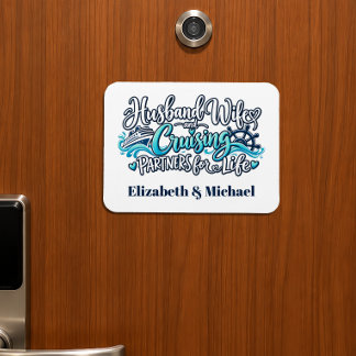 Husband Wife Cruising Partners Door Marker Magnet