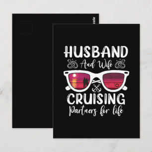Husband Wife Cruising Partners for Life Postcard