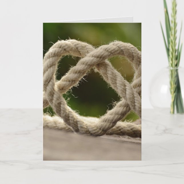HUSBAND WIFE SO GLAD YOU'RE MINE ROPES CARD (Front)