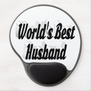 Husband with black text gel mouse pad