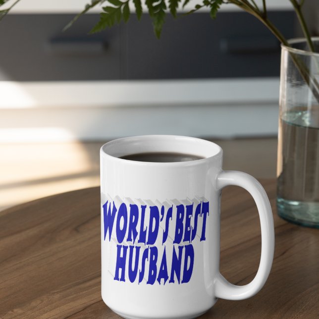 Husband with blue half text  giant coffee mug (Creator Uploaded)