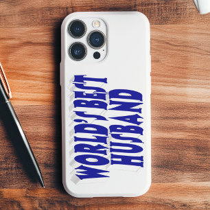 Husband with blue text iPhone 13 case