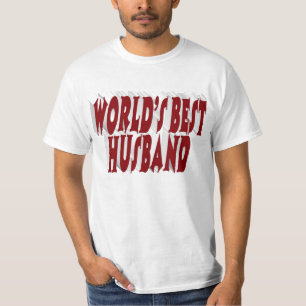 Husband with burgundy text T-Shirt