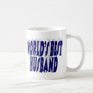 Husband with dark blue half text  coffee mug