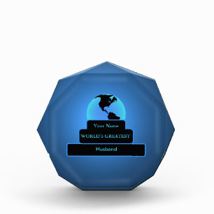 Husband World's Greatest Father Award Blue