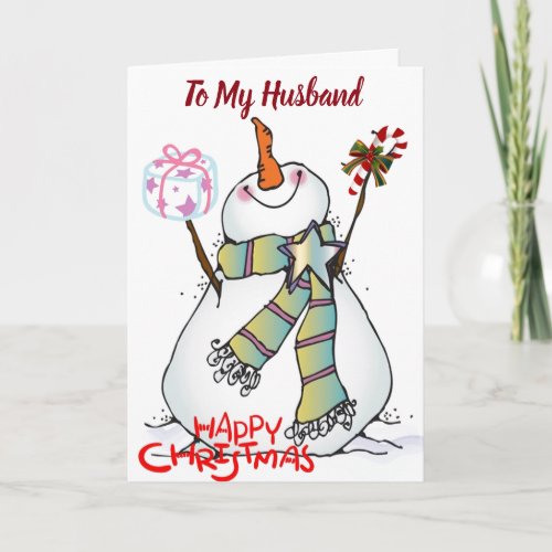 HUSBAND YOU MAKE ME HAPPY EVERYDAY HOLIDAY CARD