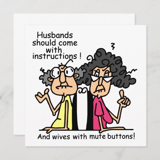 Husbands and Wives Attitude Humor (Front/Back)
