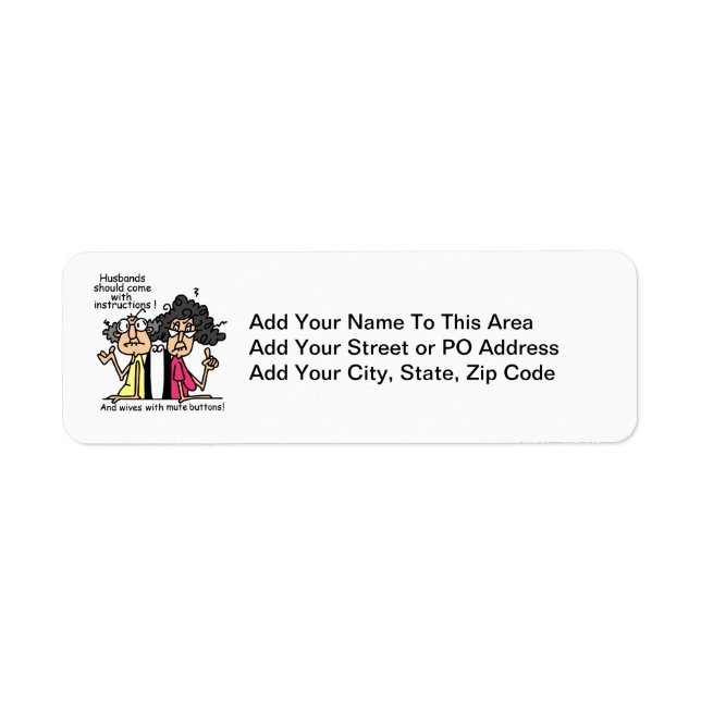 Husbands and Wives Attitude Humor Label (Front)