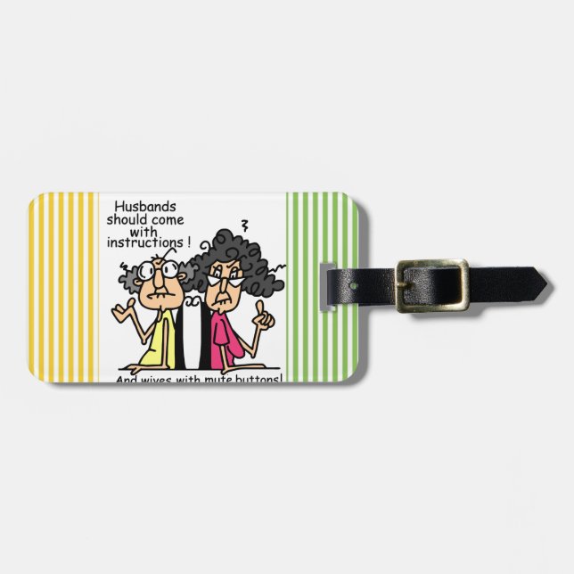 Husbands and Wives Attitude Humor Luggage Tag (Front Horizontal)
