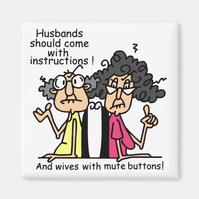 Husbands and Wives Attitude Humor Magnet (Front)