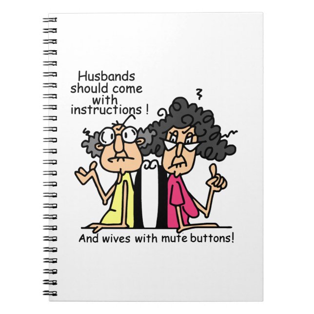 Husbands and Wives Attitude Humor Notebook (Front)