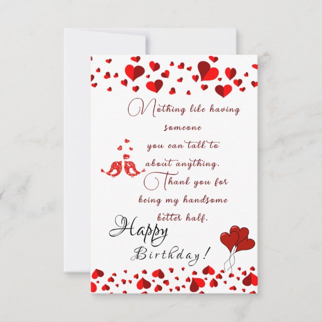 husband's birthday  card (Front)