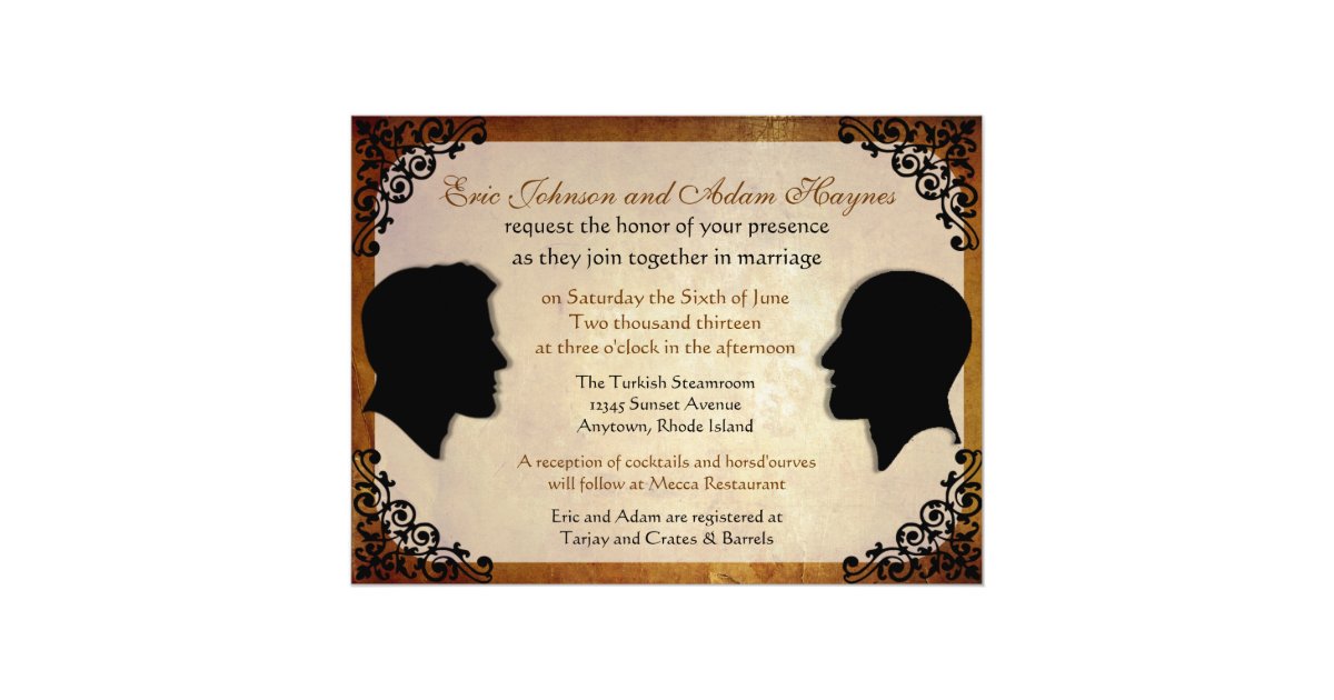 Husbands III Custom Gay Wedding Invitations | Zazzle.com