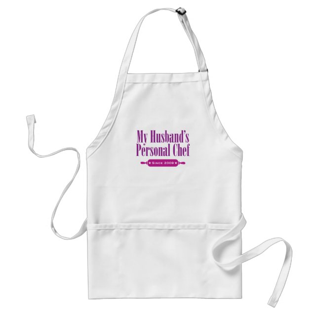 Husbands Personal Chef, Since 2009 Adult Apron (Front)
