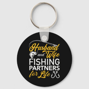Husbynd And Wife Fishing Partners For Life  Keychain