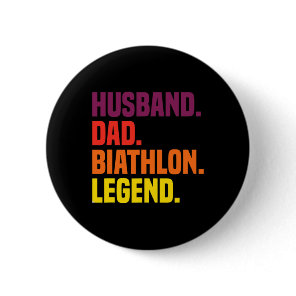 Husbynd Dad Biathlon Legend  Button