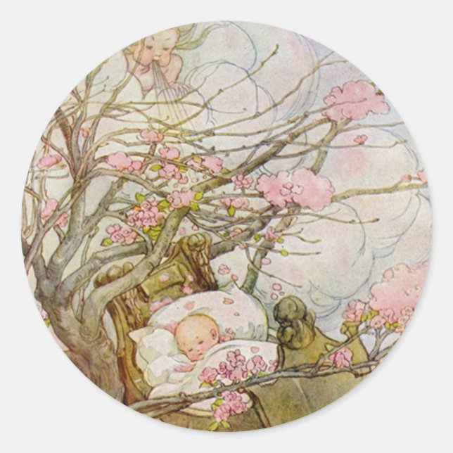 Hush-A-Bye-Baby Classic Round Sticker (Front)