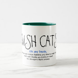 HUSH CATS! The mug! Two-Tone Coffee Mug