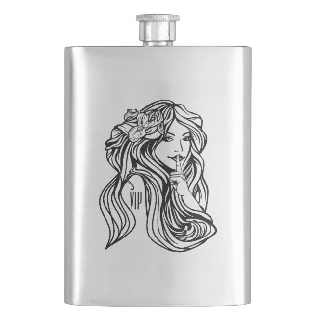 Hush Monogram Flask (Front)