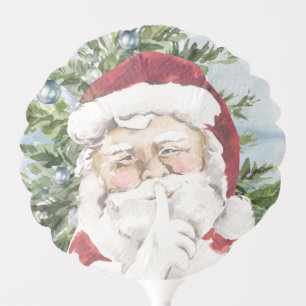 Hushing Santa Merry Christmas Tree Balloon