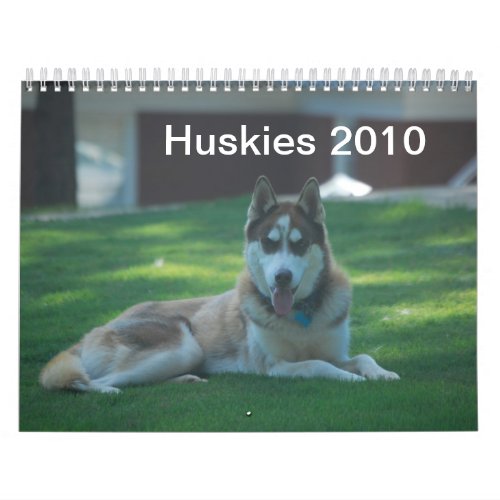 Huskies 2010 calendar