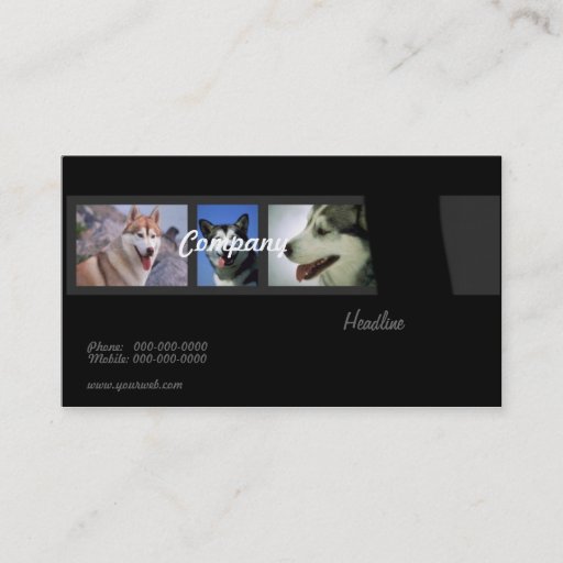 Customizable Huskies Business Card