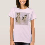 Huskies In The Snow T-Shirt