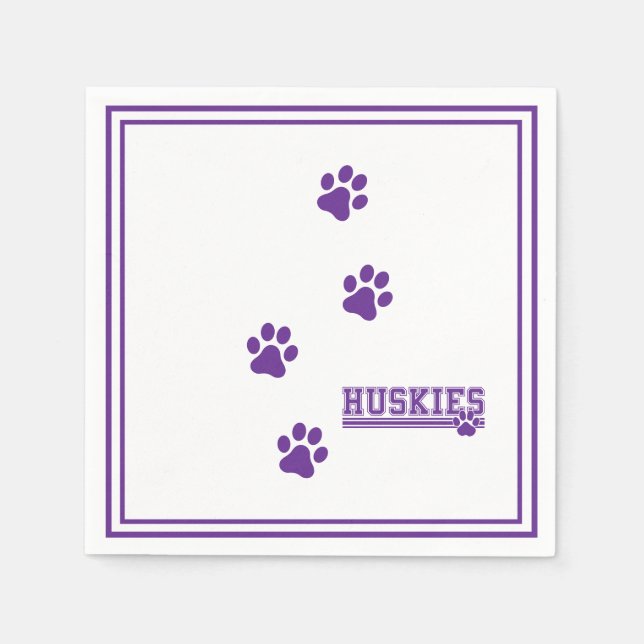Huskies Paper  Napkins (Front)