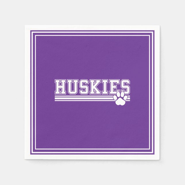 Huskies Paper  Napkins (Front)