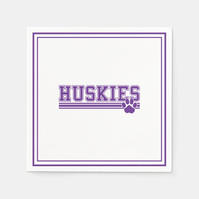 Huskies Paper  Napkins (Front)