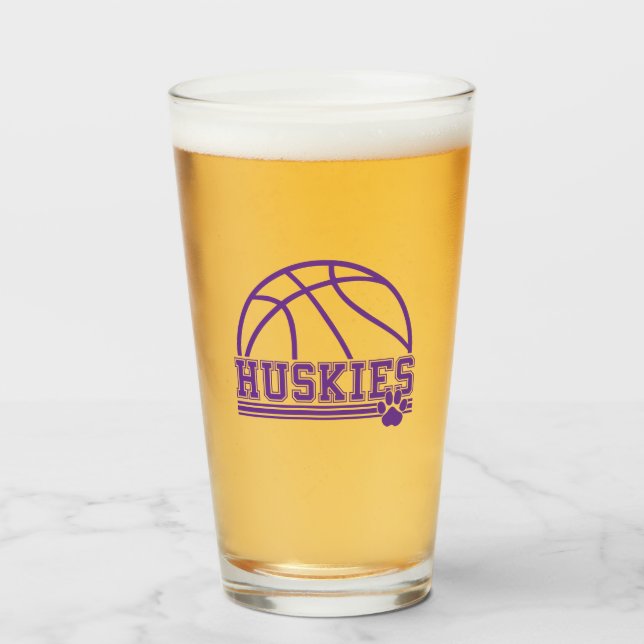 Huskies Paw Beer Glass (Front Filled)