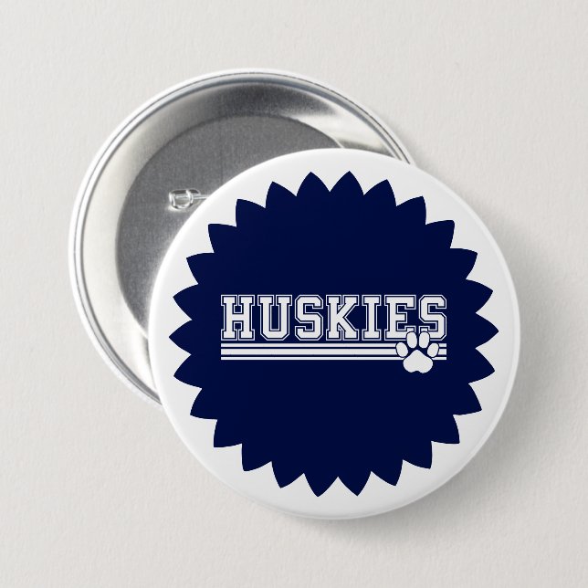 Huskies Pin Button (Front & Back)