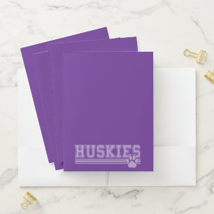 Huskies pocket folder