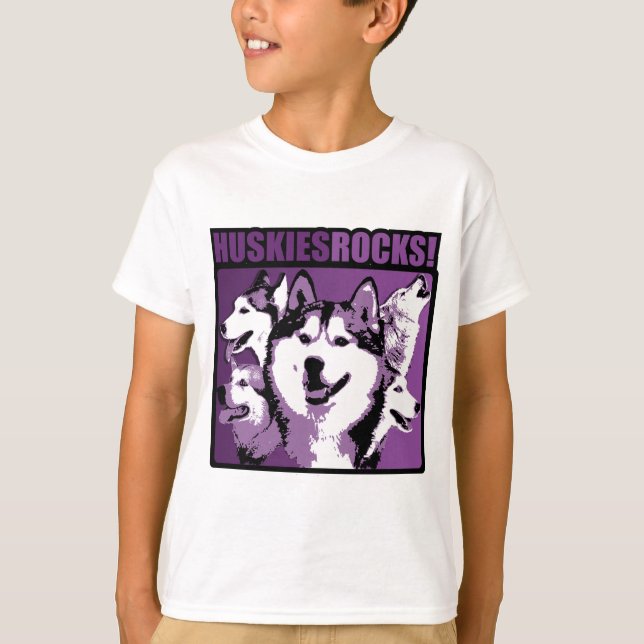 Huskies Rock! T-Shirt (Front)