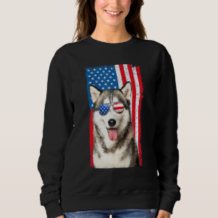 Husky 4th Of July Men Siberian Husky Dog Love Owne Sweatshirt