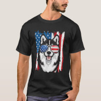 Husky 4th of July Men Siberian Husky Dog Love Owne
