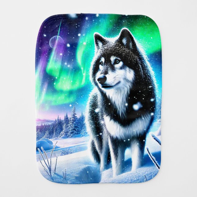 Husky Baby Burp Cloth (Front)