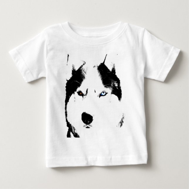 Husky Baby Tootoo One Piece Malamute Husky Dress Baby T-Shirt (Front)