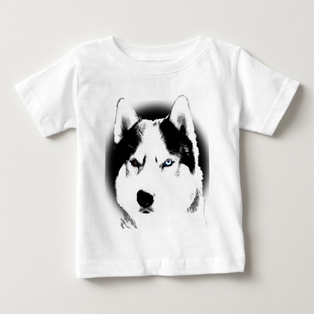 Husky Baby Tootoo One Piece Siberian Husky Dress Baby T-Shirt (Front)