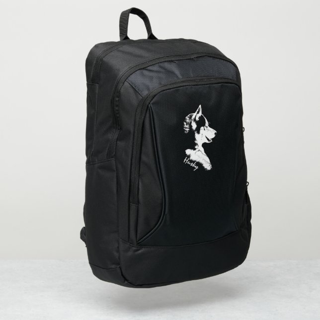 Husky Backpack Siberian Husky Puppy Backpacks (Left Corner)