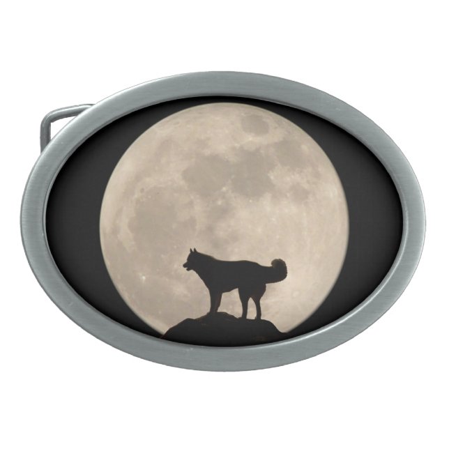 Husky Belt Buckle Malamute Husky Wolf Dog Buckles (Front)