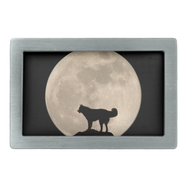 Husky Belt Buckle Malamute Husky Wolf Dog Buckles (Front)