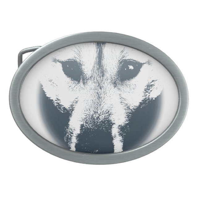 Husky Belt Buckle Siberian Wolf Puppy Buckles (Front)